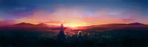 Best Sword Art Online Wallpaper Id Sunset 3200x1024 Wallpaper