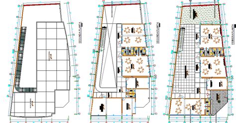 Canteen plan view detail dwg file - Cadbull