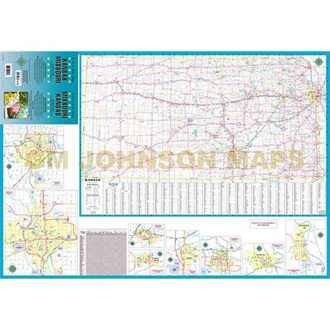 Kansas / Missouri State Map - GM Johnson Maps