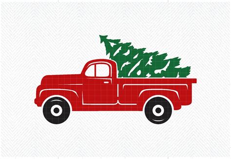 Christmas Truck SVG, Vintage Christmas Truck, Holiday SVG, Christmas SVG, Png, Eps, Dxf, Cricut ...