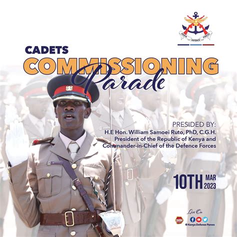 Kenya Defence Forces On Twitter Cadet Officers Commisioning Parade At