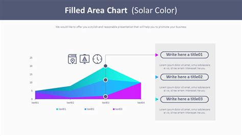 Filled Area Chart Solar Color