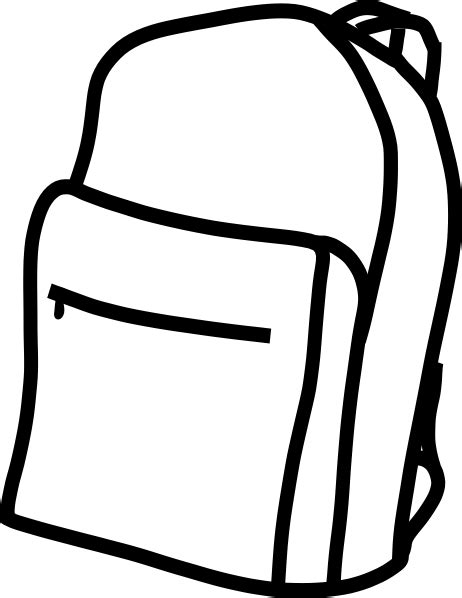 Backpack Clipart Black And White Free Clipart Images Clipartix