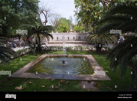 Blick auf des Königs Garten nahe dem Palast der Könige in Palma de