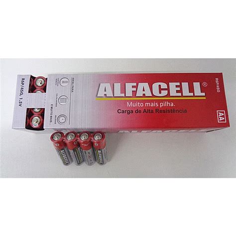 Kit Pilha Alfacell Comum Aa Unidades Aaa Unidades Alfacell