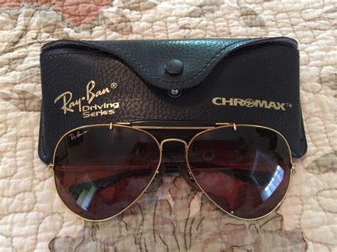 Vintage Ray Ban Aviators Sunglasses Driving Series Chromax Gold With Carry Case 1990's - Etsy