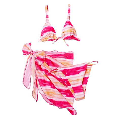 Lu S Chic Women S 3 Piece Bikini Set Brazilian Bathing Suit Swimsuit Beach Slimming String