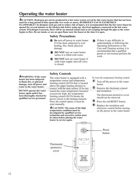 Rheem Xe50t12ec55u1 Performance Platinum Water Heater Use And Care Manual