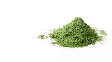 Vegetais Em P Verde Para A Sa De P De Ch Matcha Verde Em Uma Tigela