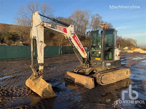 Buy Bobcat E45 Mini Excavator By Auction United Kingdom Maltby XV37713