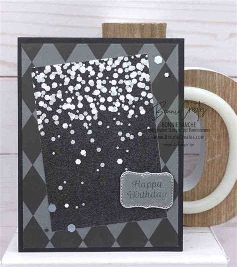 Black White Designer Series Paper Birthday Card Bonnie Sanche