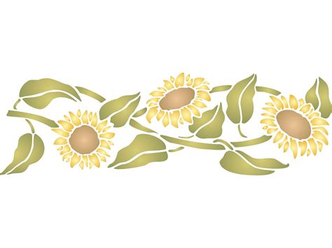 Printable Sunflower Stencil