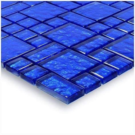 Stunning Blue Glass Pool Tile Sample