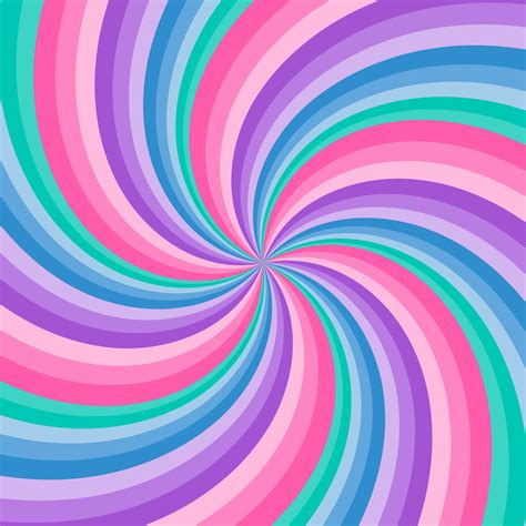 Rainbow swirl background. Radial gradient rainbow of twisted spiral ...