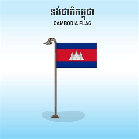 Premium Vector | Cambodia flag khmer vector