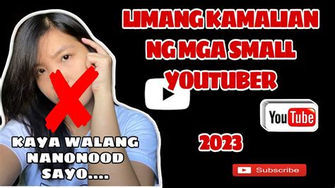 Limang Kamalian Ng Mga Small Youtuber Sa Pilipinas Smallyoutuber