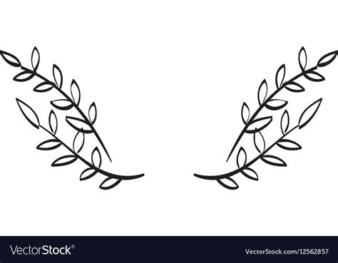 Leaves Wreath Decoration Royalty Free Vector Image