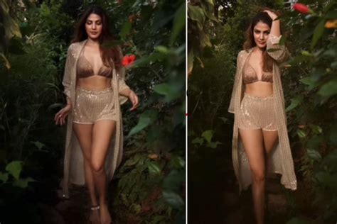 Hottie Rhea Chakraborty Stuns In Shimmery Bikini Top And Sexy Shorts Watch