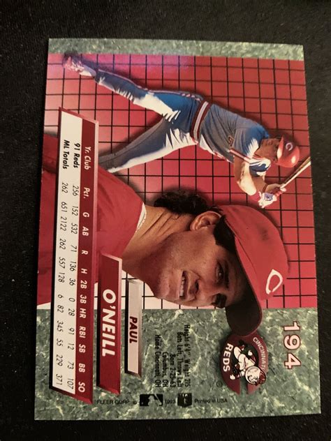 1992 Fleer Ultra Baseball Card 194 Paul Oneill Cincinnati Reds Nmmt F