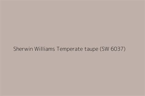 Sherwin Williams Temperate Taupe Sw 6037 Color Hex Code