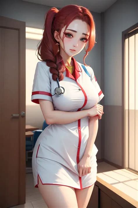 Dopamine Girl Girl Clothes Tug Nurse Infirmary Masterpiece