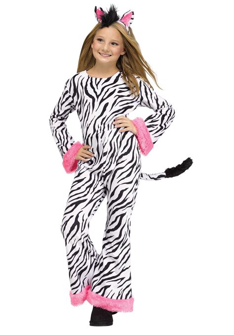 Zebra Diva Costume For Girls