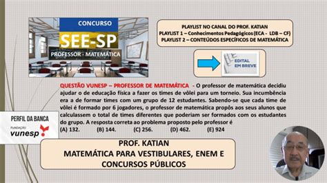 Aula Vunesp Concurso Professor De Matem Tica O Professor De