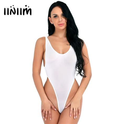 Sexy Women Lingerie Bodysuit High Cut Backless See Through Thong Fry