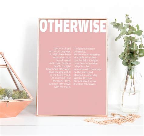 Otherwise By Jane Kenyon Otherwise Poem Art Jane Kenyon Etsy