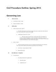 Civil Procedure Outline Pdf Civil Procedure Outline Spring