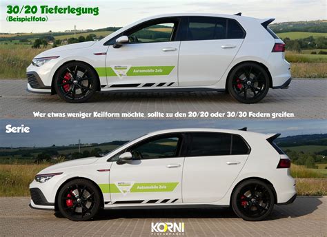 Vogtland Sportfedernsatz 20 20 VW Golf 8 GTI Inkl Clubsport Typ CD