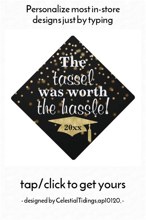 Tassel Worth The Hassle Graduation Cap Topper Zazzle Graduation Cap