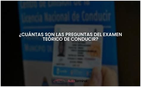 Cuántas son las preguntas del examen teórico de conducir