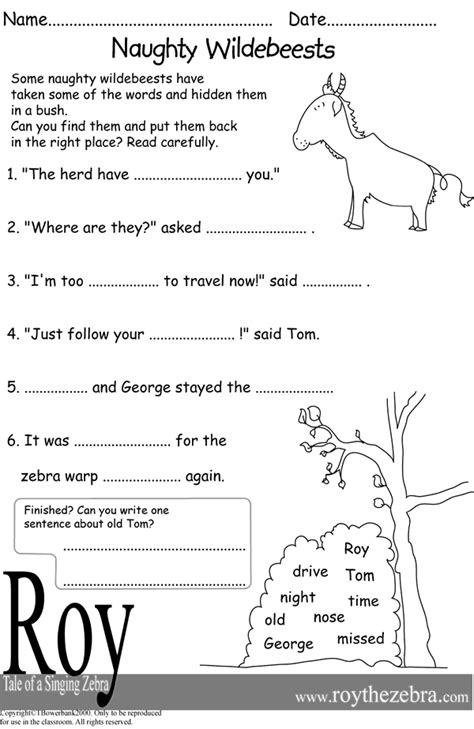 Literacy Worksheets