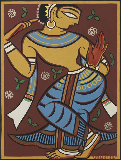 Jamini Roy Untitled Dancing Gopi Christie S