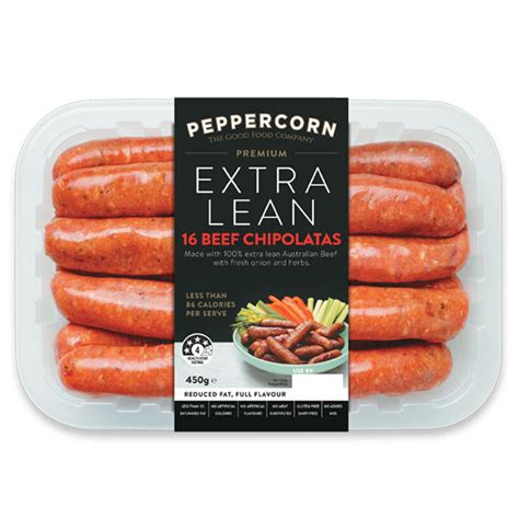 Buy Peppercorn Extra Lean Beef Chipolatas From Harris Farm Online Harris Farm Markets