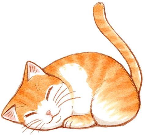 寝 て いる 猫 イラスト