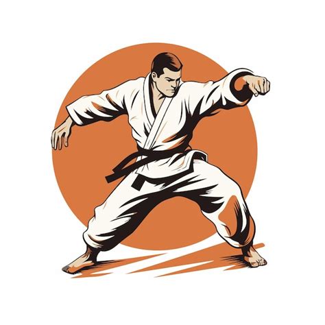 Premium Vector | Karate vector illustration japanese martial art karate