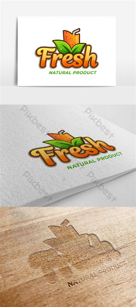 Fresh Colorful Natural Juice Typography Logo Template | EPS Free ...