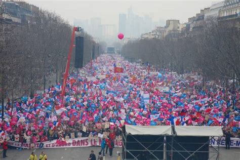 Million March Against Same Sex Marriage In France Catholic Lane
