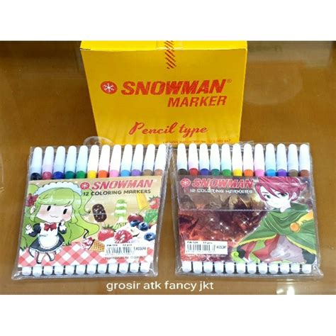 Jual Spidol Warna Snowman Pw A Bok Shopee Indonesia