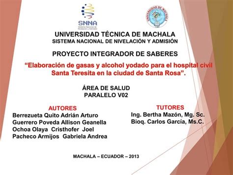 Proyecto Integrador De Saberes Ppt