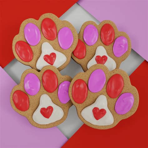 Paw Print Cookies For Dogs 4 Paws Up For Low Fat Cookies