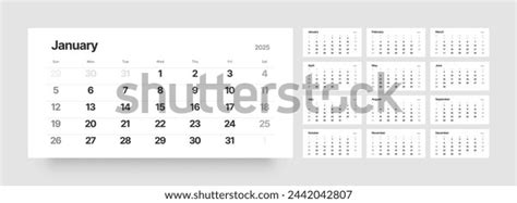 Mod Le De Calendrier Mensuel Pour Image Vectorielle De Stock