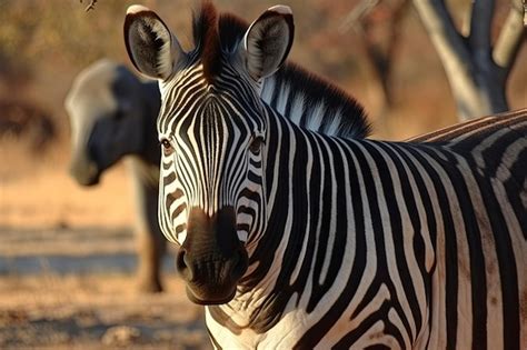 Premium Photo | A zebra with black stripes