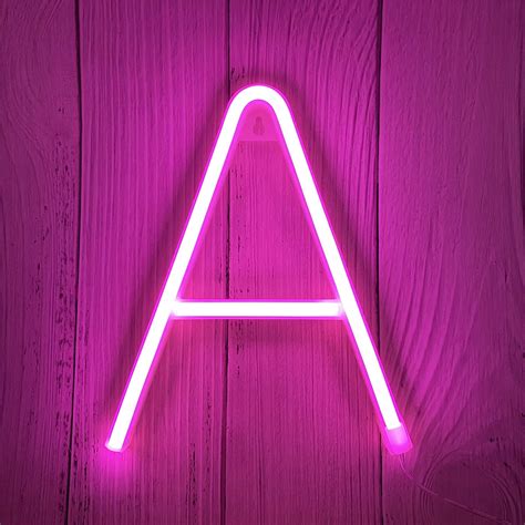 Buy ENUOLI LED Letter Neon Lights Pink Neon Sign Light Up Marquee ...