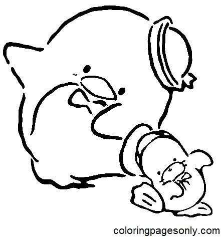 Sanrio Tuxedo Sam With Chip Coloring Page Free Printable Coloring