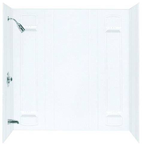 Mustee Bathtub Surround 60x32x57 White Contemporary Shower