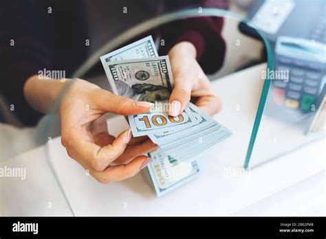 Woman Counting Money Banknotesconcept Photo Of Money Banking