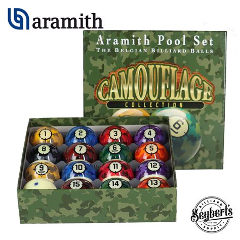 Camouflage Aramith Ball Set Seyberts Billiards Supply